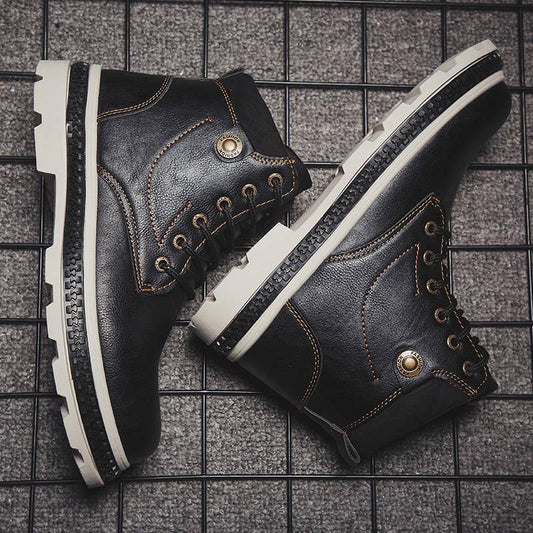 Autumn Winter Martin Boots Men Ankle Boots Casual Shoes Male Outdoor Tooling Shoes Desert Booties