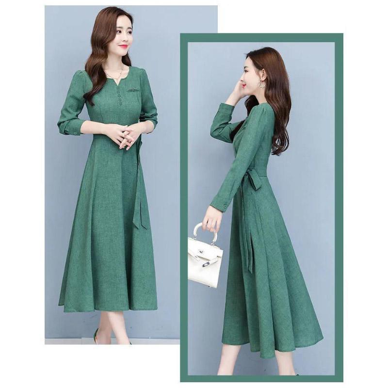 Autumn Summer Long Dress Long Sleeve Shirt Dress Women Long Dresses Button Shirt Dress Casual Loose Dresses 2021