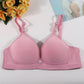 Large Size Thin Breathable Gather No Steel Ring Anti-sagging Women's Underwear Bra