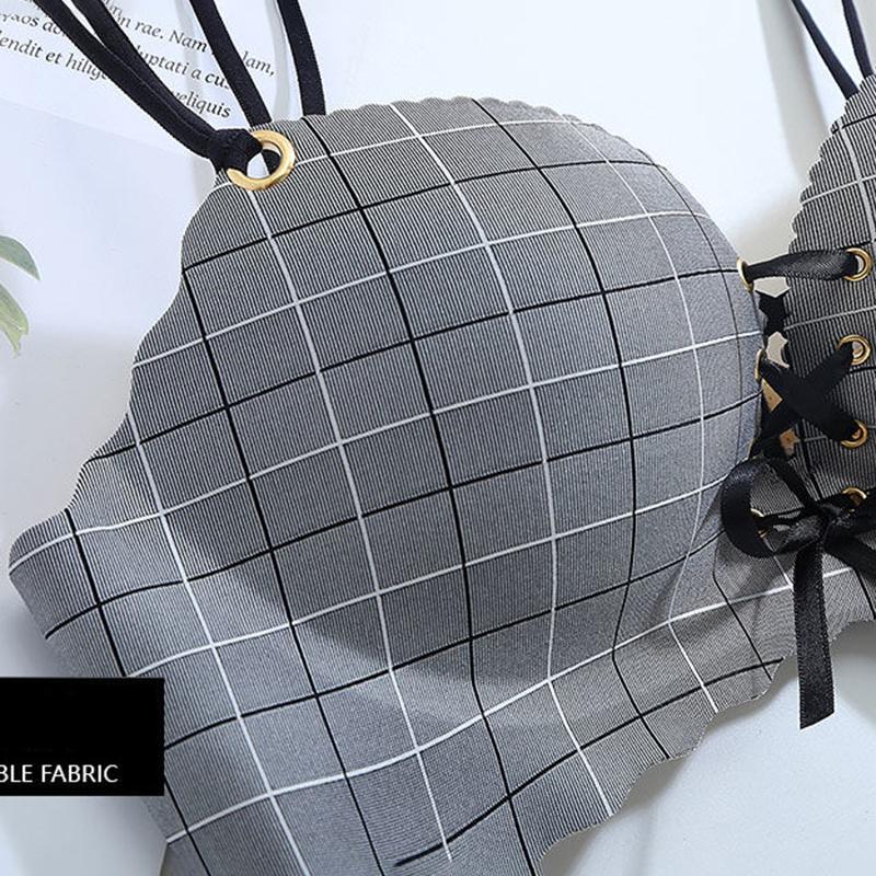 Non-marking Underwear Female Bra Student Girl High School Gathered Small Bra Bra Thin No Steel Ring Thick Cute Sexy Lightweight Breathable