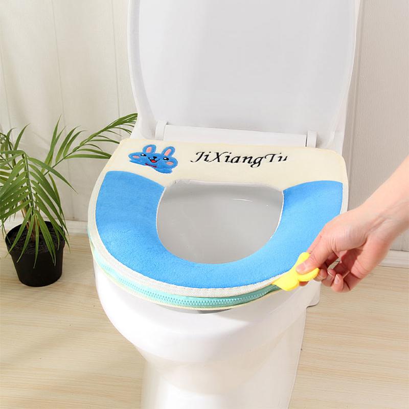 Toilet Seat Universal Household Toilet Seat Cute Waterproof Zipper Toilet Seat Warm Winter Toilet Seat Toilet Seat
