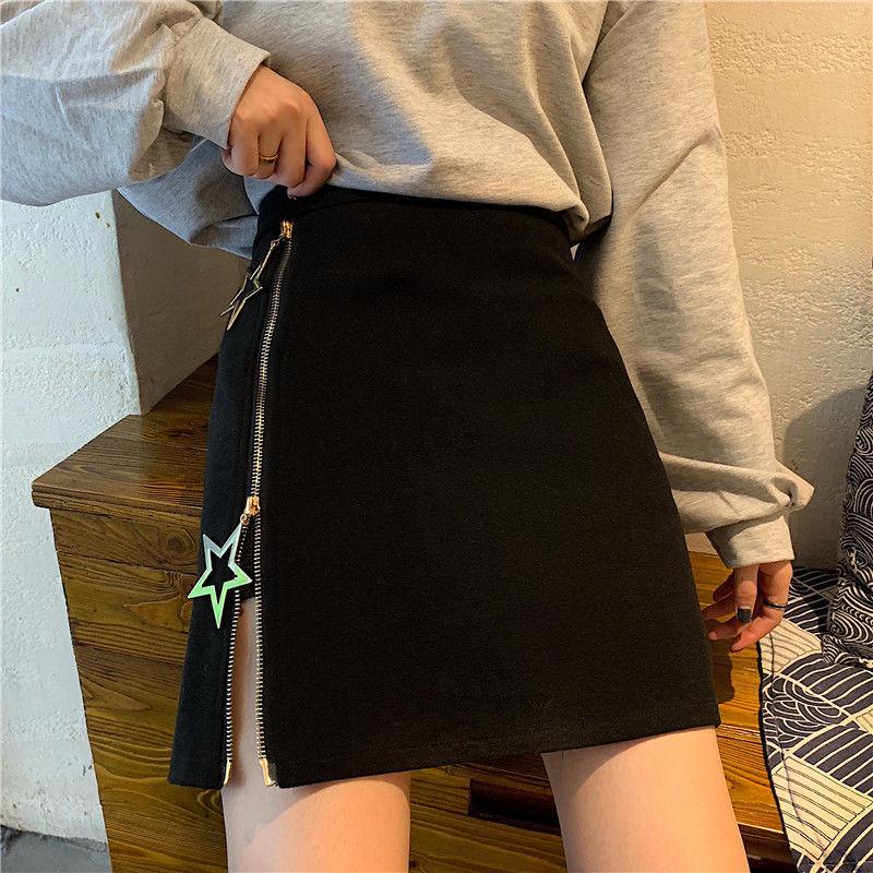 Star Split Fork Zipper Women Sexy Tight A-line Lace Chiffon High Waist Club Casual Home Office