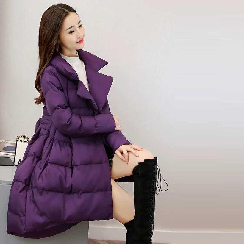 Cotton-padded Jacket Women's Mid-length Loose A-line Skirt Waist Down Padded Jacket Padded Jacket Winter Jacket