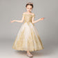 Children Dress Girls Princess Dress Little Girl Birthday Host Catwalk Piano Performance Evening Dress Summer