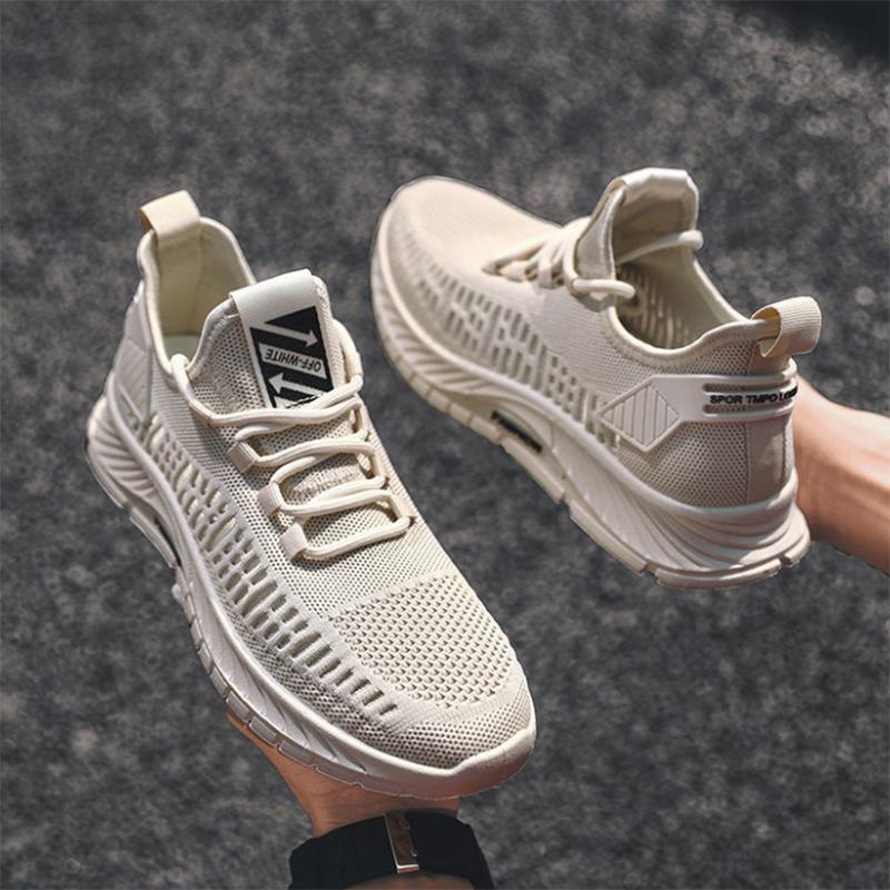 Summer Men's Shoes Trendy Mesh Fly Woven Thin Breathable Net Shoes Men's Casual Sports Shoes
