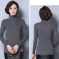Women's Wool Sweater Winter High Neck Thick Knit Sweater Short Wild Sweater Pullover Slim Bottoming Shirt Plus Size
