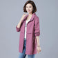 Autumn Windbreaker Women's Mid-length Coat Women's Spring and Autumn All-match Plus Size Coat Jacket Women
