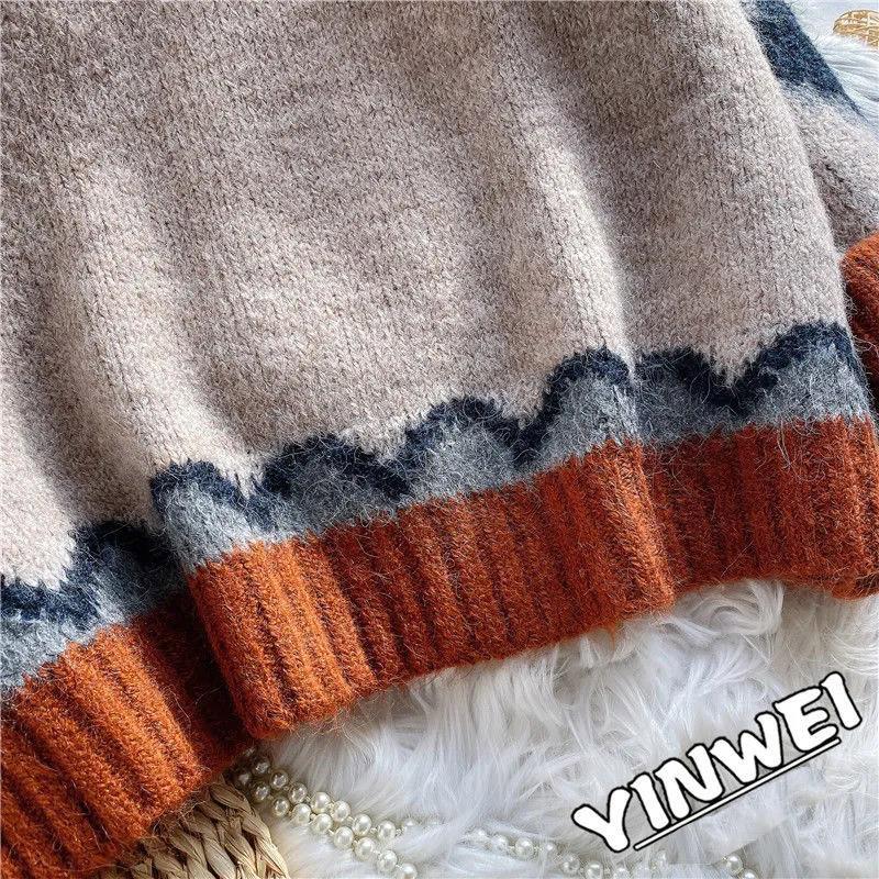 Sweater Women's Winter Thickening Loose and Lazy Wind Autumn and Winter Foreign Style Japanese Pullover Bottoming Sweater