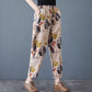 Summer Cotton Retro Print Ethnic Casual Pants Cropped Pants Plus Size All-match Harem Pants Thin Women's Pants