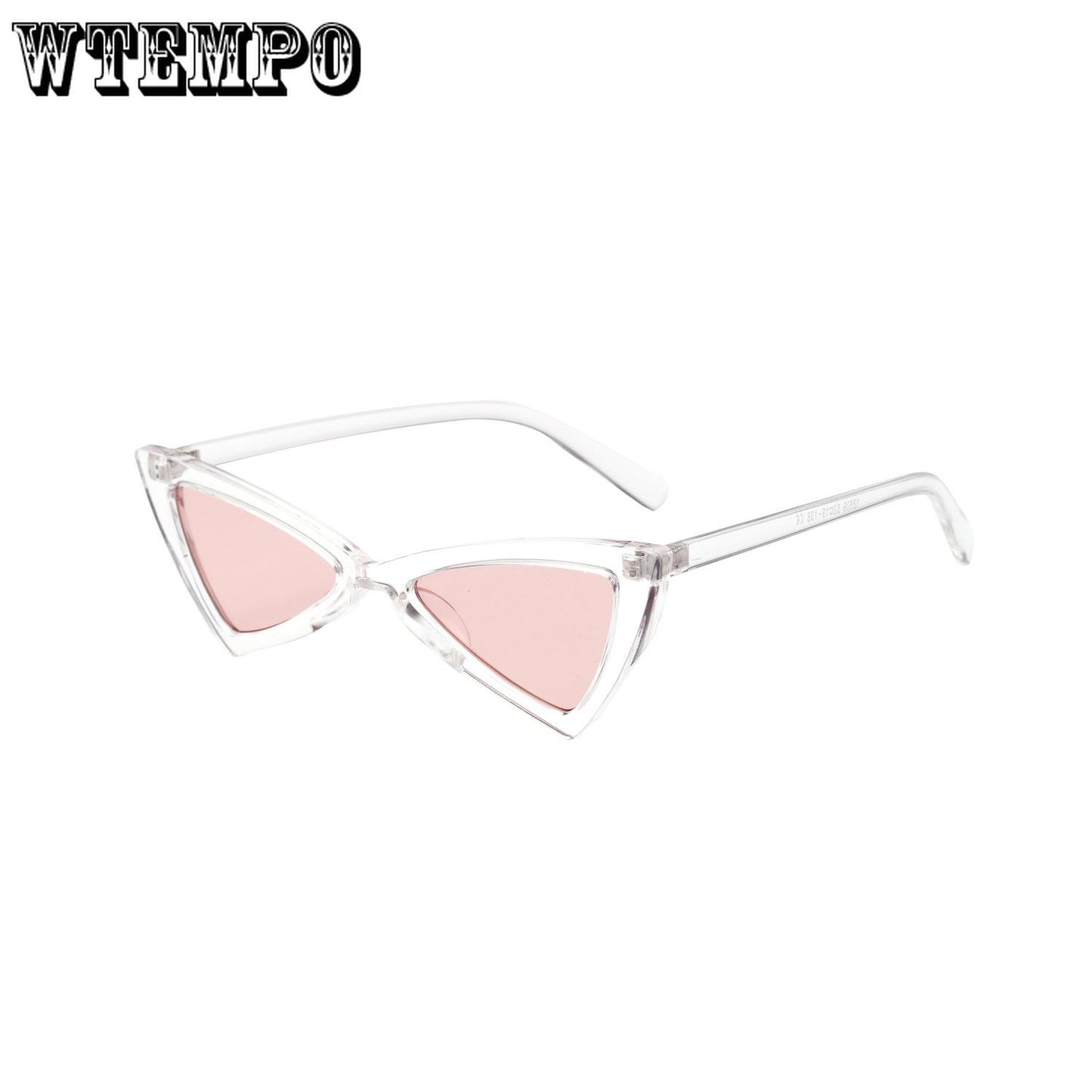 WTEMPO Cat Eyes Transparent Sunglasses Women Transparent Color Frame Glasses