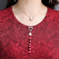 Women's Spring and Autumn Long-sleeved Top Large Size Waist Round Neck Solid Color Mother Top