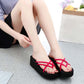 High-heeled Platform Slippers Female Summer Beach Non-slip Flip Flops Ladies Student Fashion Korean Style Outdoor Sandals and Slippers