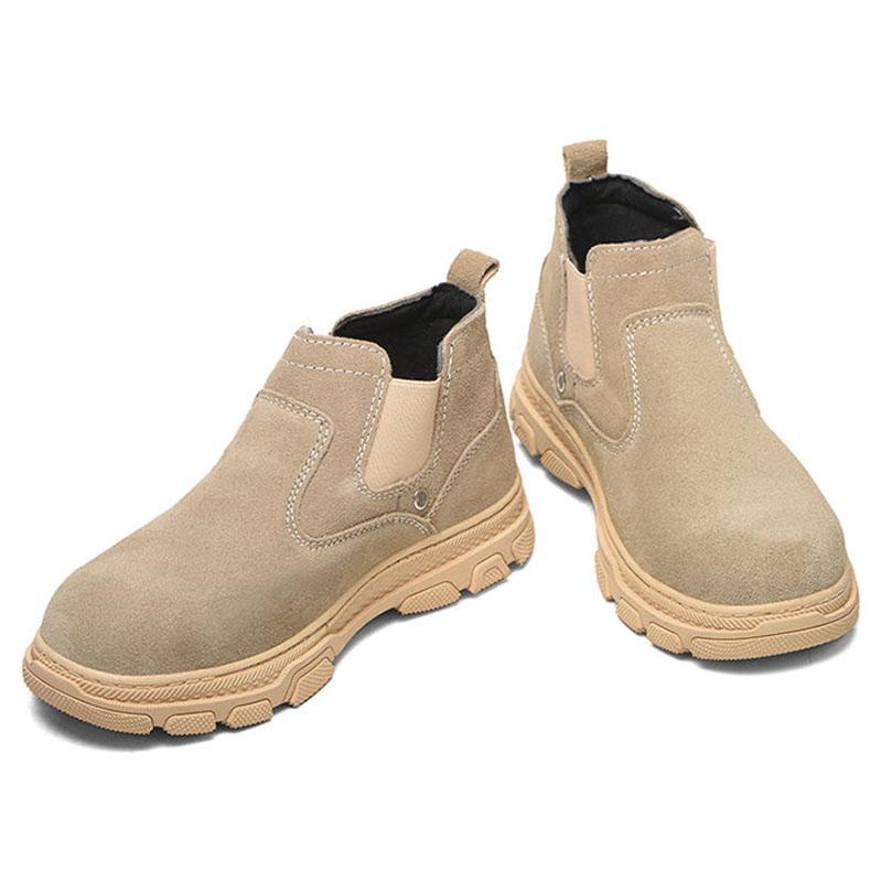 Men's Steel Toe Cap Anti-smashing and Anti-piercing Safety Shoes Abrasion-resistant High-temperature and Anti-scald Work Shoes