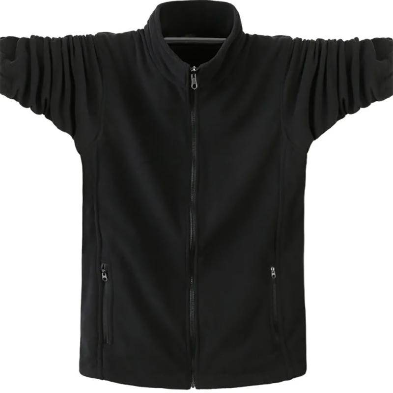 Autumn Men's Long-sleeved Sweater Cardigan Stand-up Collar Solid Color Loose Casual Polar Fleece Double-faced Fleece Sports Sweater
