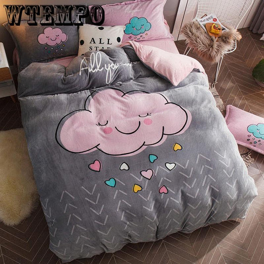 FlannelOn The Bed Fabric Super Soft Fashion Bedclothes Cobertor Coral Fleece