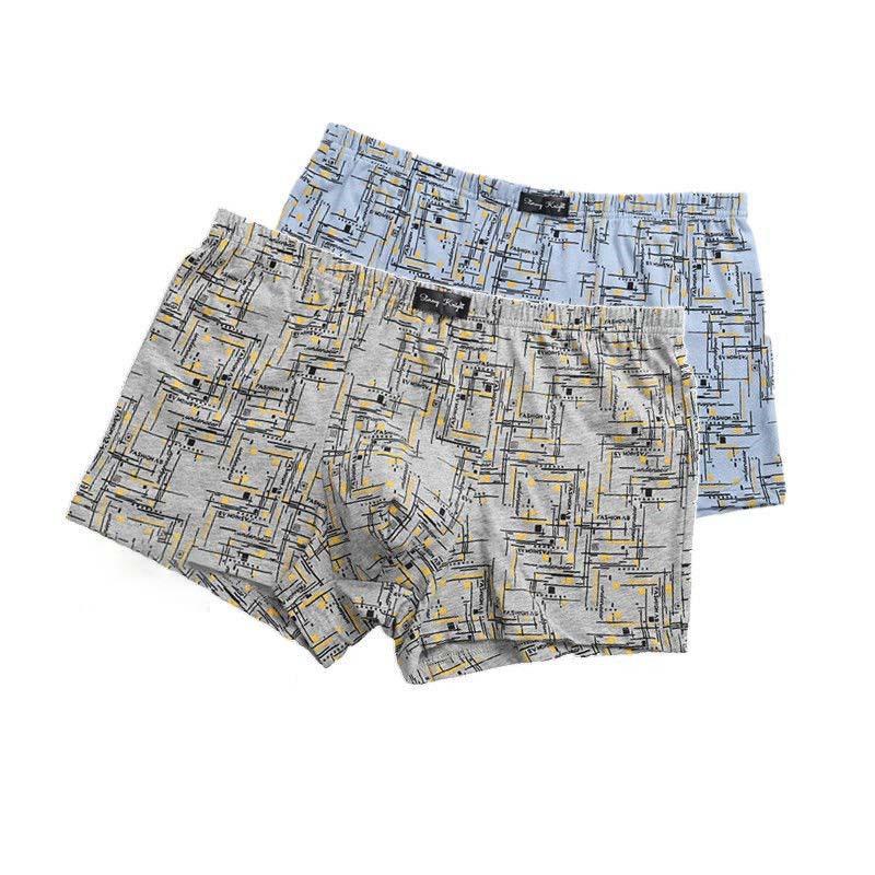 Men's Underwear Cotton Flat Angle Shorts Youth Printing Trend Sexy Loose Shorts