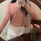 Early Autumn V-neck Sweater Long-sleeved Cardigan Sweater Small Coat All-match Female Gentle Wind Ladies Slim Pure Color Simple Top
