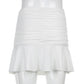 90s Pink Mini Dance Skirts Lady Trendy Y2K Summer Beachwear White Brandy Jupe Preppy Style Ruched Pleated Skirt Woman High Waist