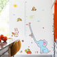 [Wall sticker] new design Long nose elephant height wall stickers for kids rooms children bedroom ho