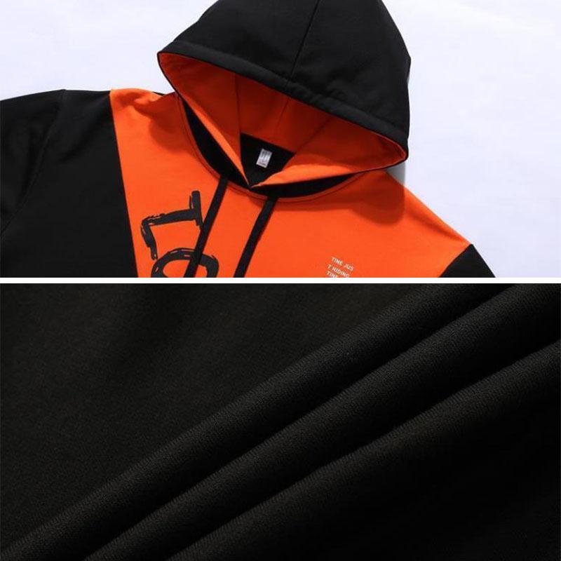 Spring & Fall Men Trendy Sweater Suit Hooded Pullover Casual Suit Campus Student Sportswear Teen Clothing