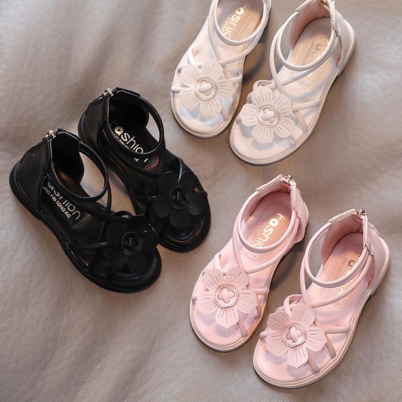 Girls' Roman Shoes  Summer Sandals  Princess Shoes  Korean Version  Children's Soft-soled Open-toed Beach Shoes