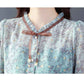 Floral High-end Chiffon Shirt Top Women's Large Size Small Shirt Fashion Temperament Long Sleeves