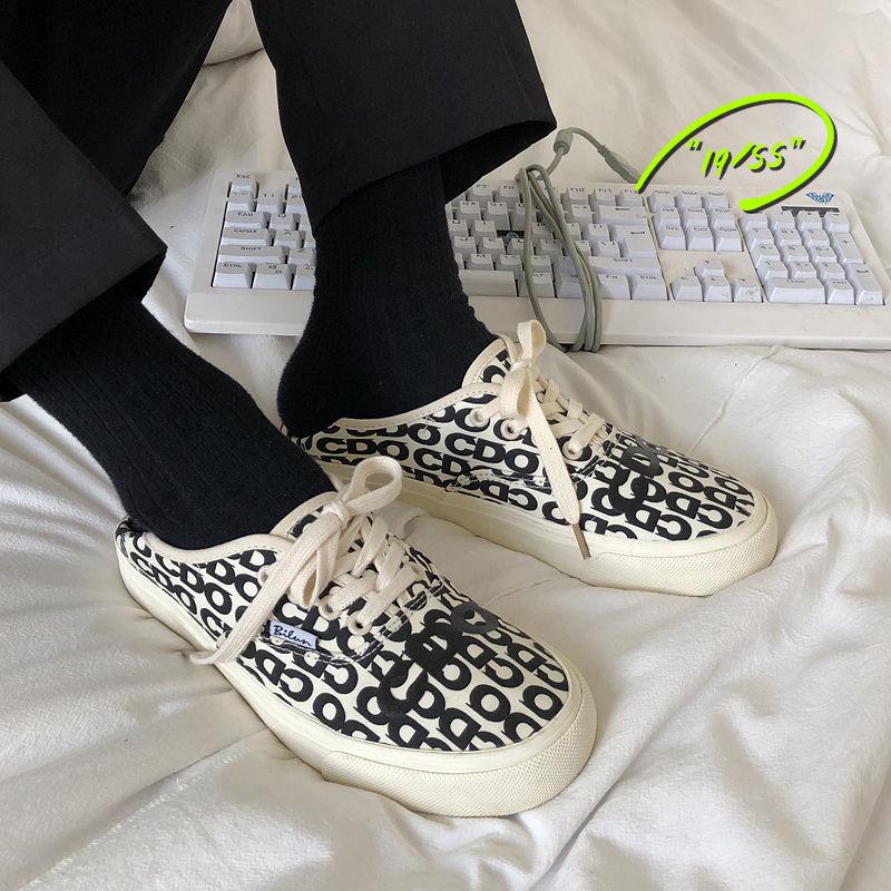 Couple Canvas Shoes Women Trainers 2020 Spring Flat Heel Preppy Style Men Sneakers Vulcanized Casual Shoes 35-44