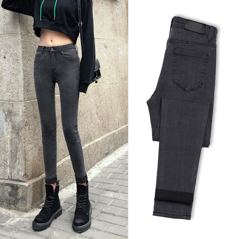 Women Jeans Elastic High Waist Skinny Denim Pants Jeggings Casual Plus Size Female Jeans Warm