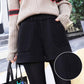 Simple Women Casual Shorts Body Workout Warm Hairy Shorts Female Loose Wide Leg Short Pants