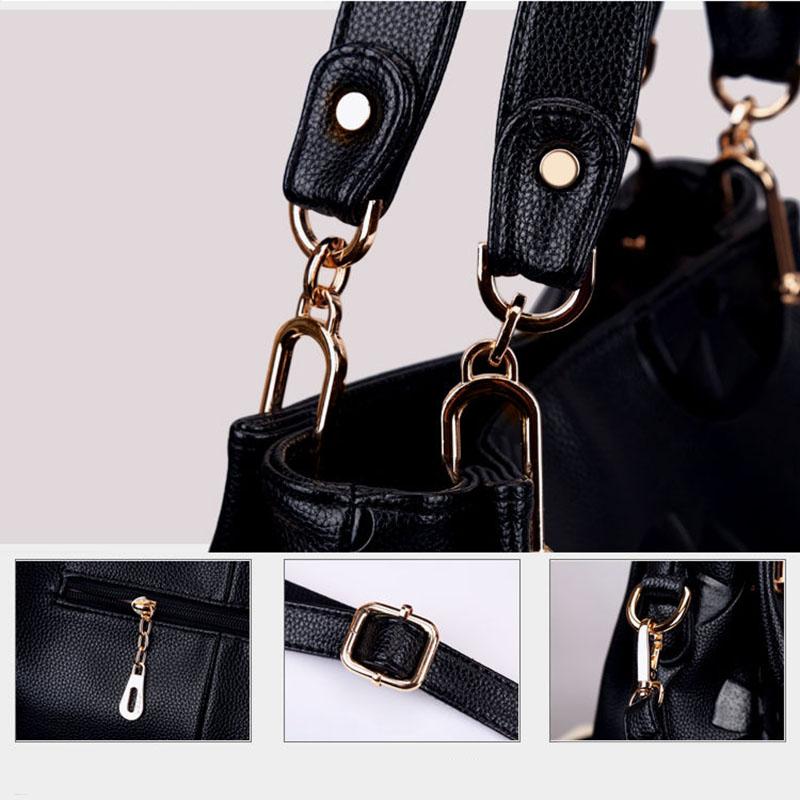 Soft Surface Genuine Leather Women Handbag Crossbody Bags Cowhide Bag High Capacity Adjustable Shoulder Straps