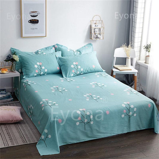 Pure Cotton Bedding Three-piece Single-piece Sheet Has Good Sweat Absorption and Breathability Two Pillowcases Can Be Used In All Seasons
