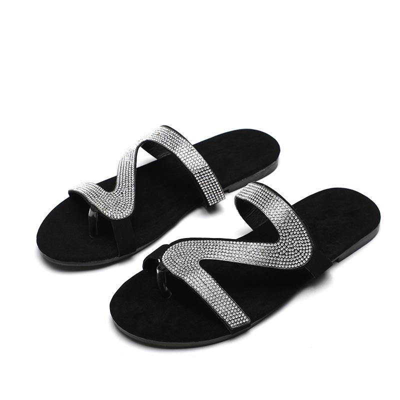 Women Summer Flat Bling Slippers Transparent Soft Jelly Shoes Female Flip Flops Sandals Outdoor Beach Ladies Slides Plus Size