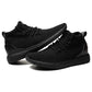 Men Sneakers Shoes Flying Woven Breathable Mesh Shoes Comfortable Trainers Black Lace