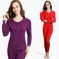 Women Winter Autumn Warm Clothes Thermal Underwear O-neck Tops Pants Tight Thicken Windproof Comfortable Soft Lining Long Sleeve High Elasticity Slim