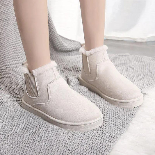 Snow Boots Women's Winter Plus Velvet Padded Short Boots Wild Non-slip Warm Short Tube Women's Cotton Shoes Snow Boots