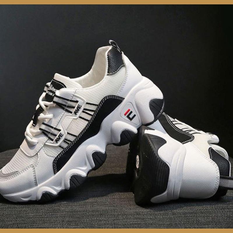 Spring Women's Shoes Sports Shoes Breathable Comfortable Non-slip Lightweight Korean Version  The White Shoes Female Students' Running Shoes