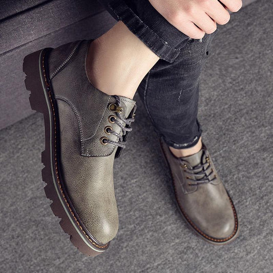 Fashion Men Leather Martin Shoes Luxury Classic Men Shoes Waterproof Martin Shoes Outdoor Footwear