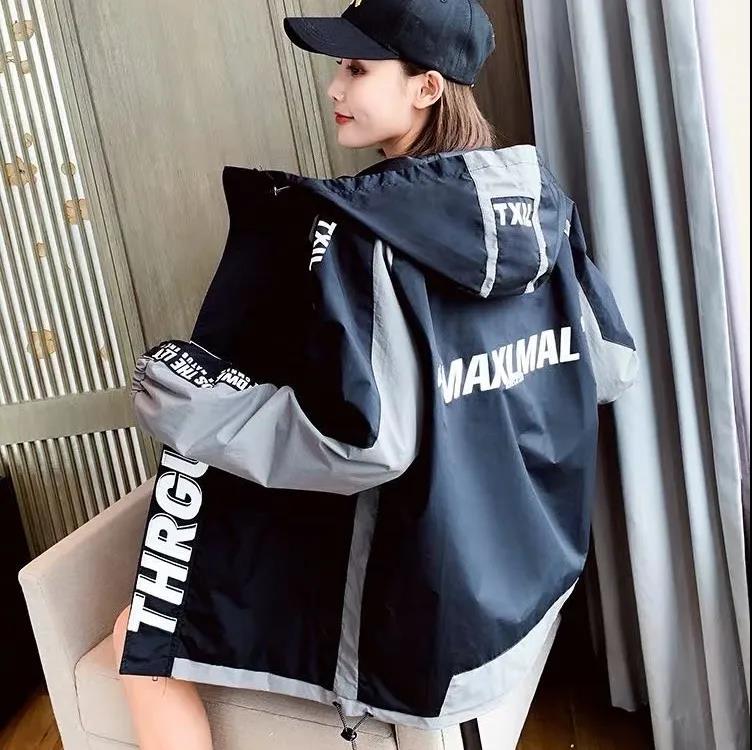 Women Waterproof Jacket Spring Boutique Hooded Windbreaker Soft and Comfortable Top Casual Loose Coat