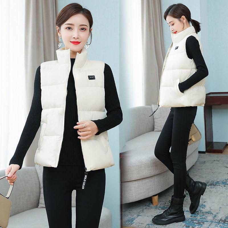 Cotton Vest Autumn and Winter Women's Short Jacket Korean Fashion Slim Fit All-match Women's Cotton Vest Jacket Outer Wear Small Vest