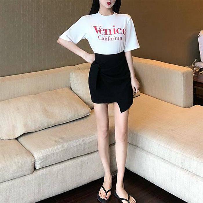 Women Anti-light Skirt High Waist Banded Bow Slim Sexy Package Hip Skirts Mini A-line Skirt