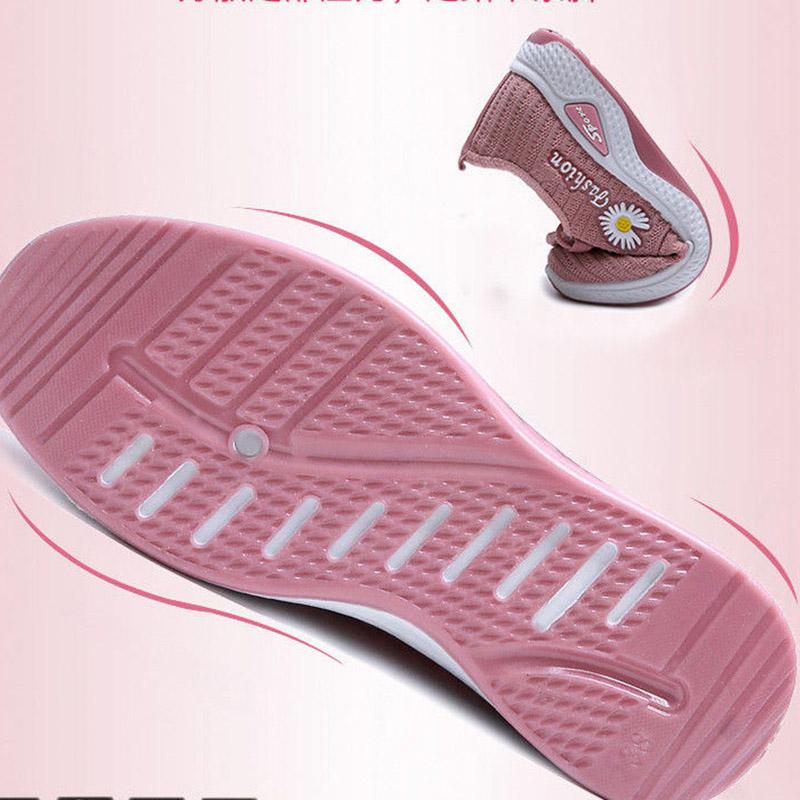 Women Autumn and Winter Plus Velvet Thick Cotton Shoes Non-slip Soft Bottom Cloth Shoes  Lightweight Sports Shoes