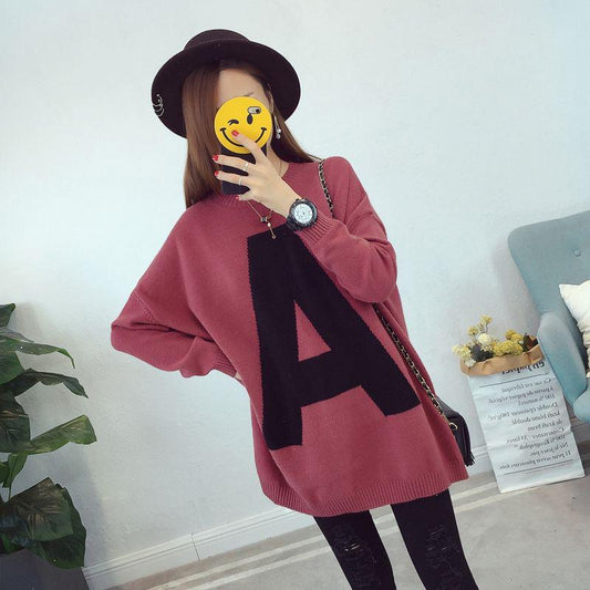 Pregnant Women's Autumn  Fashionable Sweaters  Mid-length Loose Coats  Maternity  Thicker Korean Winter Clothes