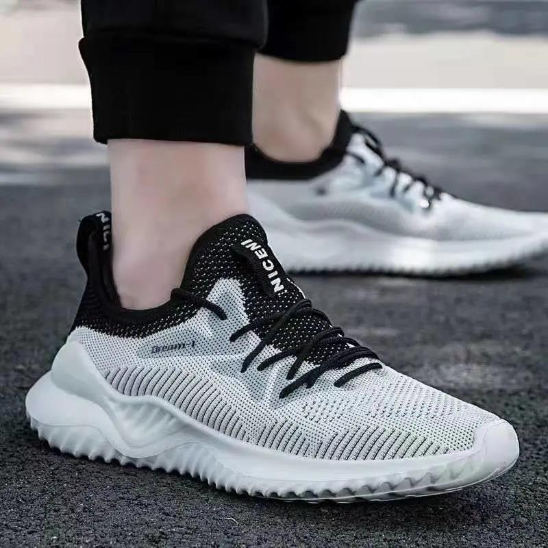 New Breathable Men's Shoes Shock Absorber Thick Shoes Men's Running Shoes