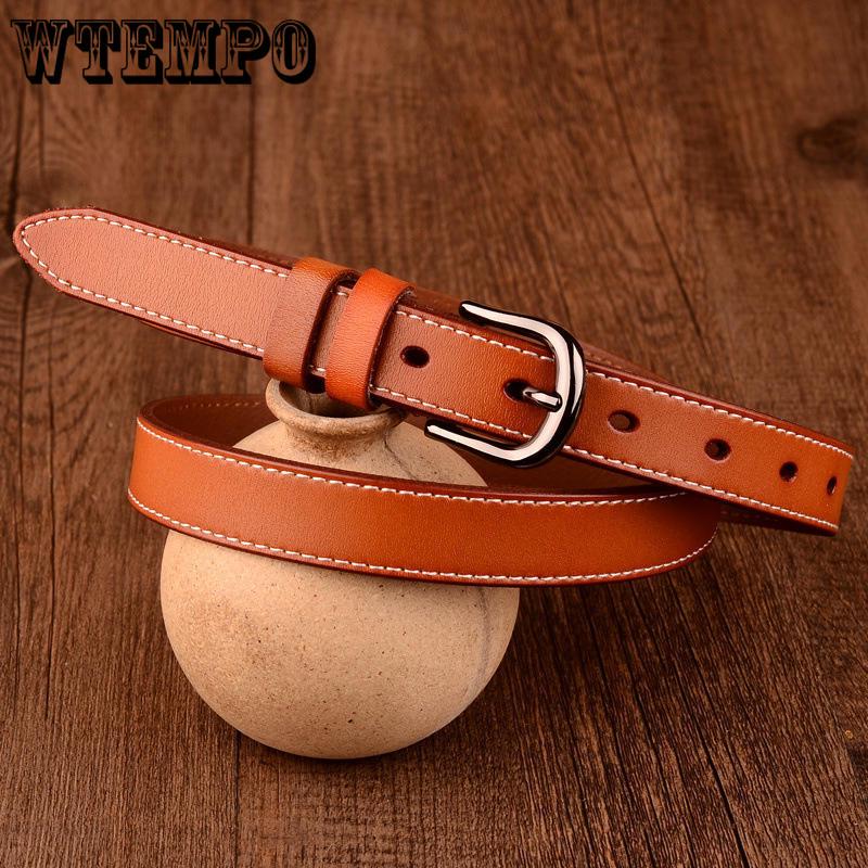 Belt Ladies Thin Waist Retro Belt Casual Jeans Belt Pure Color Simple