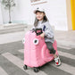 1-6 Years Children's Seated Wheeled Suitcase 20 Inch Sliding and Rolling Suitcase Boy Girl Sliding and Rolling Travel Code Luggage Trunk