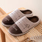 Household Cotton Slippers Men's Home Autumn and Winter Thick Bottom Non-slip Indoor Warm Plush Shoes
