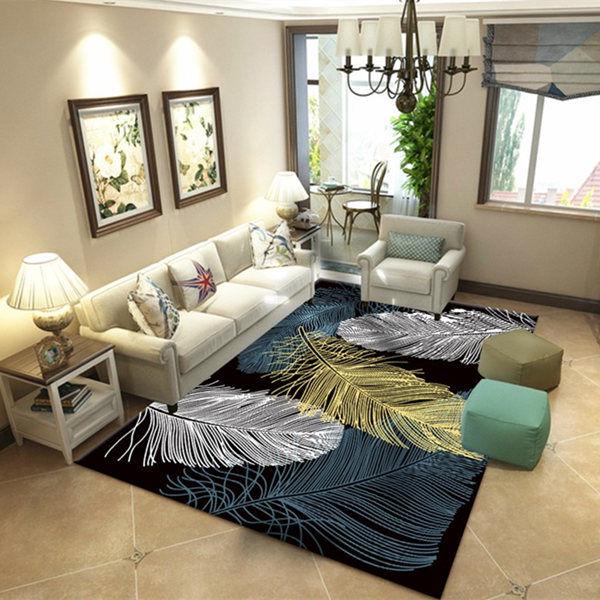 European Flowers Printed Rugs and Carpets Living Room Kids Room Floor Mat Bedroom Area Rugs