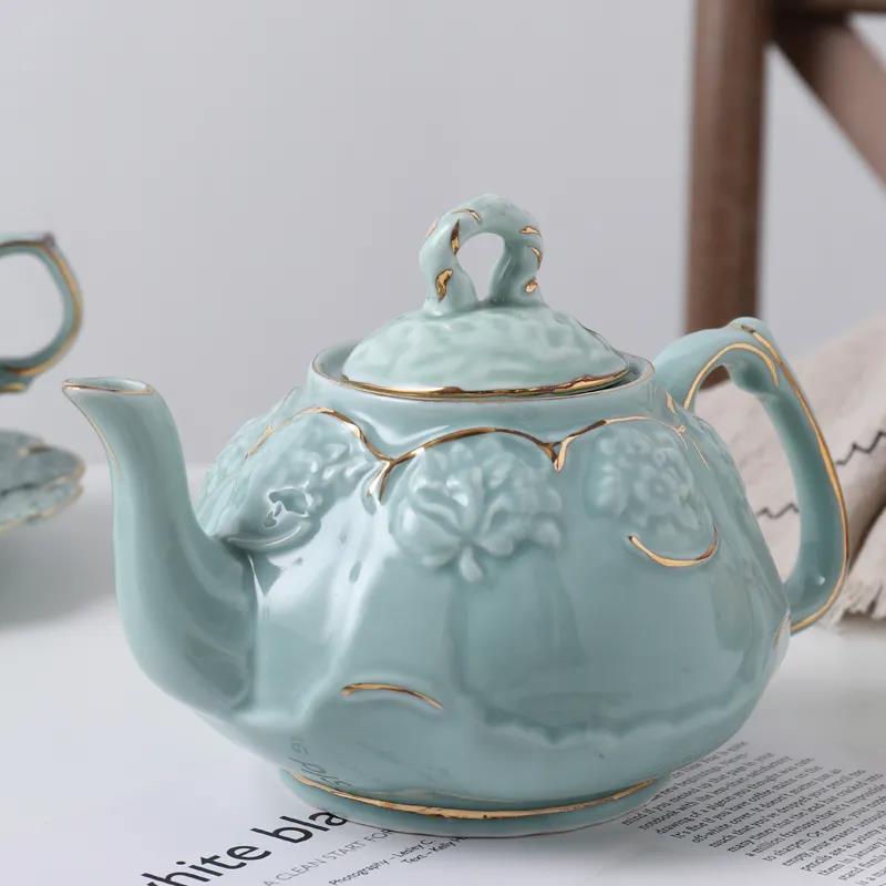 Coffee Cup Flower Teacup Set Household Small Luxury European Style British American Simple Ins Drinking Cup Nordic High-end