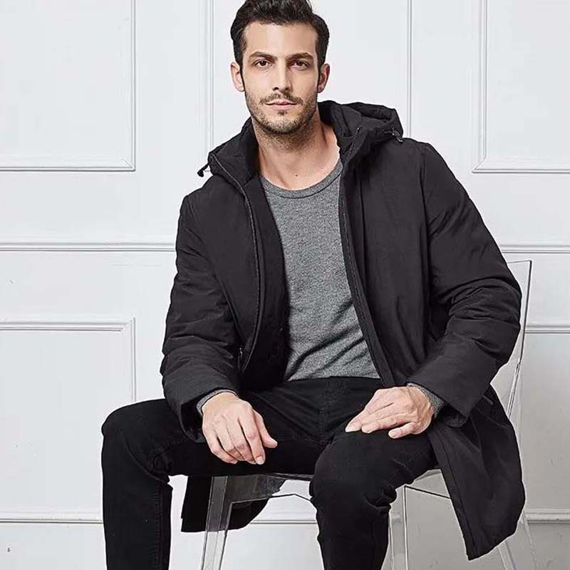 Men's Thickened Plus Size Autumn and Winter Cotton-padded Jacket Mid-length Jackets Quilted Jacket Down Cotton-padded Jacket Cold-proof Clothing