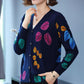 3D Leaf Printed Cardigan Women High-end Plus Size Cardigan  Short Knitted Jacket Wool Cardigan  Outer Wear